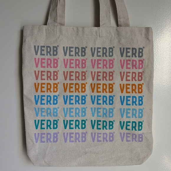 🆕 VERB Products 100% Cotton Canvas Rainbow Multicolored Tote Shoulder Bag - Picture 3 of 10